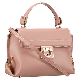 Salvatore Ferragamo Sofia Mini Leather Tote Beige