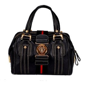 Gucci Aviatrix Medium Black Boston Bag