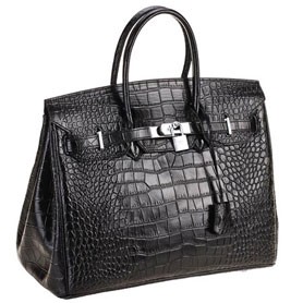 Hermes Birkin Bag Croc Black