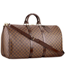 Louis Vuitton Damier Canvas Damier Keepall 55 With Shoulder Strap
