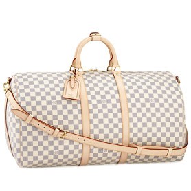 Louis Vuitton Damier Azur Keepall 55 With Shoulder Strap