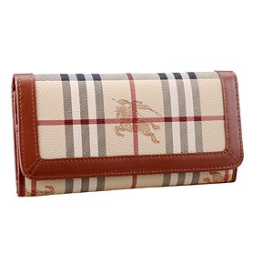 Burberry Haymarket Check Large Wallet Brown