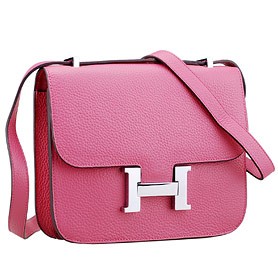 Hermes Constance Pink with Silver Buckle