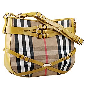 Burberry Smooth Bridle House Check Belted Bag Yellow