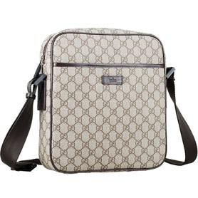 Gucci Canvas Overall Small Messenger Bag Beige