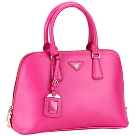 Prada Saffiano Medium Promenade Tote Fuchsia