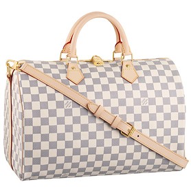 Louis Vuitton Damier Azur Speedy 35 with Shoulder Strap