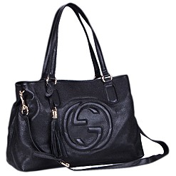 Gucci Soho Black Leather Working Tote