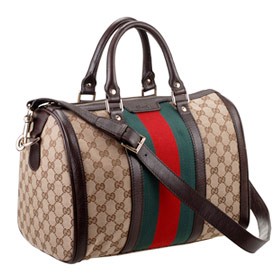 Gucci Vintage Web Medium Boston Bag