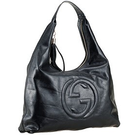 Gucci Soho Large Hobo with Embossed Interlocking G Black
