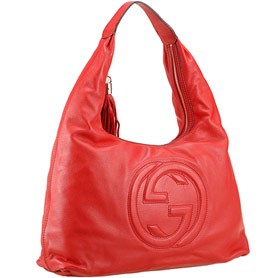 Gucci Soho Large Hobo with Embossed Interlocking G Red