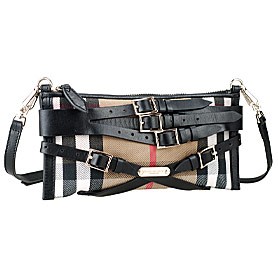 Burberry Small Bridle House Check Belted Clutch Black