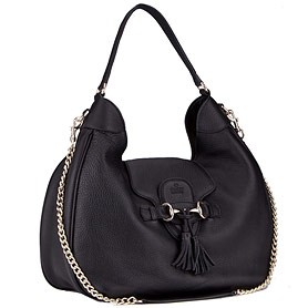 Gucci Emily Black Leather Hobo