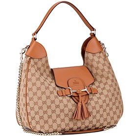 Gucci Emily Cognac Leather Hobo