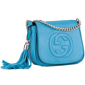 Gucci Soho Mini Shoulder Strap Bag Light Blue