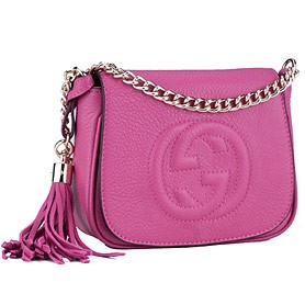 Gucci Soho Mini Shoulder Strap Bag Fuchsia