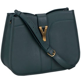YSL Cabas Shoulder Bag Green