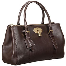 Mulberry Bayswater Double Zip Tote Chocolate  607706