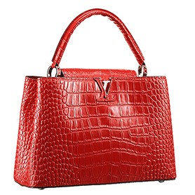 Louis Vuitton Capuciness Crocodile Leather Red MM 607549