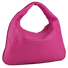 Bottega Veneta Intrecciato Nappa Hobo Bag Pink