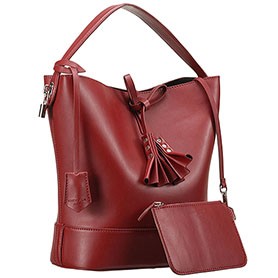 Louis Vuitton New Noe Cuir Nuance Rubis Drawstring Bag 607552