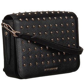 Burberry Studded Berkley Crossbody Bag Black 607789