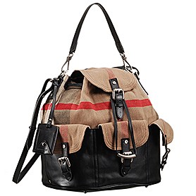 Burberry Large Canvas Check Backpack Black 607807