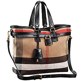 Burberry Canvas Check Traveller Bag Black 607810