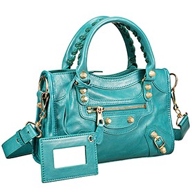 Balenciaga Mini City Bag Bleu Tropical 607844