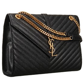 Saint Laurent Classic Monogram Satchel Black 607882