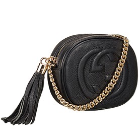 Gucci Soho Leather Mini Chain Bag Black 607941