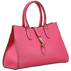 Gucci Jackie Soft Leather Top Handle Bag Fuchsia 607949