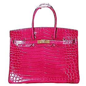 Hermes Birkin 35 Crocodile Rose Tyrien 608060
