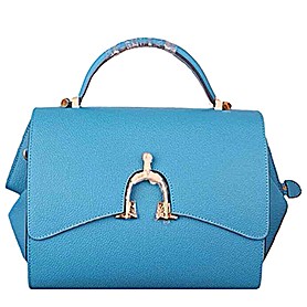 Hermes Stirrup Shoulder Bag Blue 608090