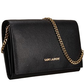 Saint Laurent Classic Letters Chain Bag Black 608205
