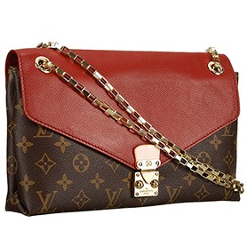 Louis Vuitton Pallas Chain Bag Dark Red 608252