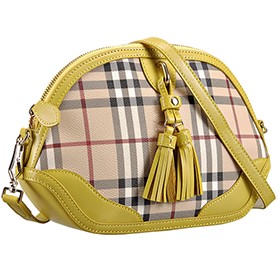 Burberry Tassel Tote Bag Yellow Barley  608261