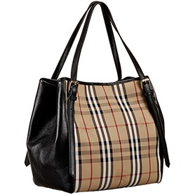 Burberry Small Horseferry Check Tote Bag Honey Tan 608267