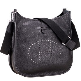 Hermes Black Evelyne Shoulder Bag