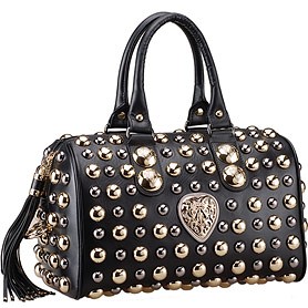 Gucci Babouska Studded Boston Bag Black