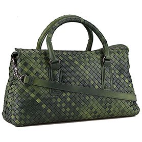 Bottega Veneta Intrecciato Duffel Bag Dark Green
