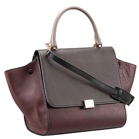 Celine Trapeze Burgundy Bag 607306