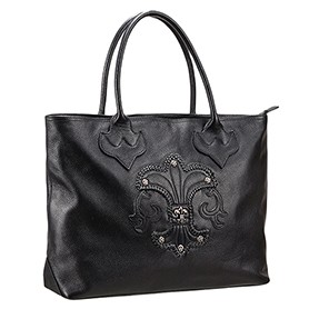 Chrome Hearts Big Leather Tote Black 607440