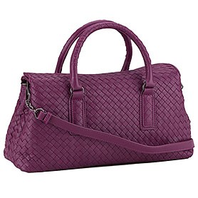 Bottega Veneta Intrecciato Duffel Bag Purple