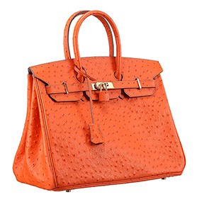 Hermes Birkin 35 Orange Ostrich Leather 607485