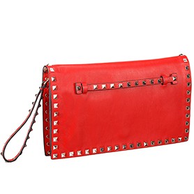 Valentino Rockstud Clutch Red 607530