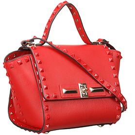 Valentino Rockstud Shoulder Bag Red 607536