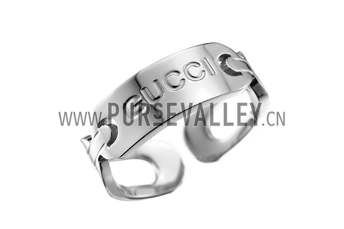 Gucci Logo Silver Ring 700574