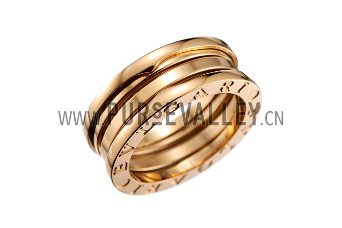 Bvlgari B.Zero1 3-Band Diamonds Gold Ring 700575