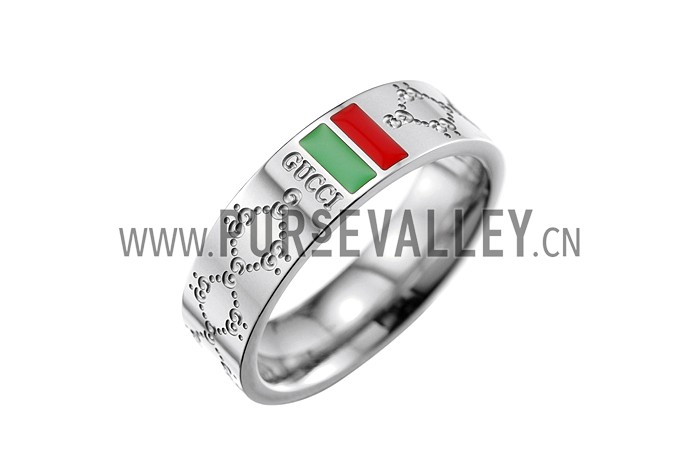 Gucci Web Detail Silver Ring 700580
